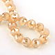 Faceted Round Electroplate Glass Bead Strands EGLA-S130-10mm-05-2