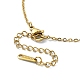Collana con pendente a cuore in ottone dorato e zirconi cubici NJEW-JN04592-4