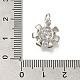 Подвеска из латуни с микропаве из прозрачного кубического циркония KK-H485-14P-3