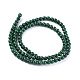 Brins de perles naturelles de malachite G-O152-47-4mm-2