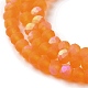 Chapelets de perles en verre imitation jade EGLA-A034-T2mm-MB25-4