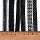 18 ヤード 6 スタイルのポリエステル リボン  DIY手作りクラフト用  髪のちょう結びとギフトの装飾  黒のカラーパレット  ブラック  3/8~1/2インチ（10~12mm）  約3ヤード/スタイル SRIB-C001-A01-4