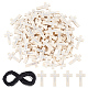 Nbeads bricolage kit de fabrication de collier pendentif croix WOOD-NB0002-10-1