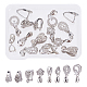 CHGCRAFT 16Pcs 8 Style Brass Micro Pave Clear Cubic Zirconia Ice Pick Pinch Bails and Crystal Rhinestone Snap On Bails Sets KK-CA0002-92-1