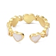 Corazón real 18k anillos de puño chapado en oro para niña regalo de mujer ZIRC-C021-05G-3