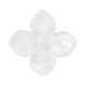 ガラスビーズキャップ  あじさいの花  ホワイト  17x17x4mm  穴：1.4mm GLAA-A011-18D-2
