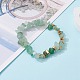 Natural Green Aventurine Chip Beads Stretch Bracelets BJEW-JB06599-04-2