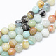 Brins de perles d'amazonite de fleurs naturelles G-R346-4mm-22-1