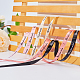 Chgcraft 4rolls cinta de poliéster estampada de satén cinta decorativa de 4 colores con palabra hecha a mano para manualidades diy paquete de regalo envoltura fiesta de boda SRIB-CA0001-01-5