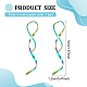 Anattasoul 3 Paar 3 Farben 304 Spiral-Ohrhänger aus Edelstahl für Damen EJEW-AN0003-02-7