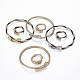 Trendy conjuntos de anillos y brazaletes de torque de 304 acero inoxidable SJEW-H073-04-1