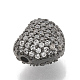 Perles de zircone cubique micro pave en Laiton ZIRC-T006-12B-2