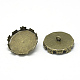 Bails de pendentif de chapeau de perle de fer X-MAK-Q011-22AB-15mm-1