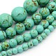 Mixed Size Synthetic Turquoise Round Bead Strands TURQ-X0001-1