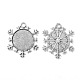 Christmas Ornaments Alloy Snowflake Pendant Cabochon Settings TIBEP-O006-29AS-2