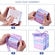 Magibeads 40Sets 4 Color Square Fold Paper Candy Boxes CON-MB0001-17-4