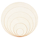 Set di piatti bianchi in legno DIY-WH0016-65-1
