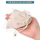 コットンラッピングポーチ巾着袋  ギフトサシェバッグ  モスリンバッグ再利用可能なティーバッグ  小麦  11x9.5cm ABAG-R011-10x12-5