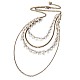 Personalized Four Tier Gemstone Beads Necklaces NJEW-JN01157-02-2