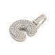Латунные микропаве прозрачные подвески с фианитом KK-B099-01P-C-2