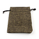 ポリエステル模造黄麻布包装袋巾着袋  シエナ  18x13cm X-ABAG-R005-18x13-05-1
