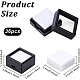 BENECREAT 36 Pcs Black Gemstone Display Box Plastic Transparent Bare Stone Box Black Square Jewelry Box 1.16x1.16x0.65 Suitable for Gemstone OBOX-WH0004-05A-2
