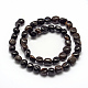 Perles en bois naturel noir pétrifié G-F464-06-2