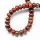 Rondelle Shaped Natural Gemstone Red Jasper Beads Strands G-S105-8mm-16-2
