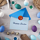 CRASPIRE Happy Easter Wax Seal Stamp Eggs Sealing Wax Stamps Rabbit 30mm Retro Vintage Removable Brass Stamp Head with Wood Handle for Wedding Invitations Halloween Christmas Thanksgiving Gift Packing AJEW-WH0184-0789-4