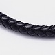 Плетеные браслеты шнур кожаный BJEW-I200-13-3