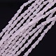 Imitation Jade Glass Faceted Cone Beads Strands GLAA-F023-C01-2