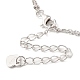 Rhodium Plated 925 Sterling Silver Double Layered Cable Chain Anklet AJEW-F162-007P-5