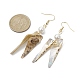 Natural Shell Nuggets Dangle Earrings EJEW-JE05542-2