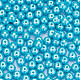Pandahall 1 caja de perlas de vidrio teñido ambientalmente perlas de vidrio redondas perlas azul cielo abalorios perlados para la fabricación de joyas HY-BC0001-6mm-RB024-7