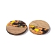 Pendenti in resina trasparente e legno di noce RESI-N025-045-3