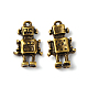 Lead Free & Nickel Free Antique Bronze Tibetan Style Robot Pendants X-TIBEP-A25024-AB-FF-1