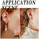 Sunnyclue 100 pièces 2 couleurs 304 boucles d'oreilles à levier en acier inoxydable STAS-SC0006-67-5
