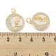 Латунные микропаве прозрачные подвески с фианитом KK-L211-018G-01-3