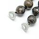 Natürliche schwarze Holz Spitze Stein Perlen Halsketten G-T015-E02-3