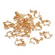 Brass Clip-on Earring Findings X-KK-F824-020G-2