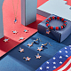Sunnyclue 1 scatola ciondoli bandiera americana ciondoli patriottici giorno dell'indipendenza usa stelle e strisce fascino 4 luglio smalto stella fascini per la creazione di gioielli orecchino di fascino braccialetto collana portachiavi artigianato fai da te ENAM-SC0003-15-4