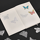 Chgcraft 2 bolsas 2 estilos mariposa mascota autoadhesivo láser juegos de pegatinas STIC-CA0001-02-5