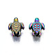 Rack Plating Rainbow Color Alloy Beads PALLOY-S180-343-3