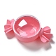 プラスチックビーズ収納ケース  キャンディートリートギフトボックス  結婚披露宴用梱包箱用  キャンディーの形  ピンク  16.5x9.3x6.35cm CON-C006-02-1