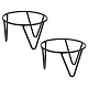 AHANDMAKER Wrought Iron Pot Stand Black Iron Storage Display Triangle Air plant Holder Hydroponic Rack Geometric Wrought Iron Stand Flower Stand for Scindapsus Potted Plant IFIN-GA0001-22-1