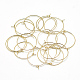 Brass Hoop Earrings X-KK-T032-005G-2