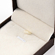 Rectangle pendentif en plastique satiné collier boîtes à bijoux SBOX-N002-01B-3