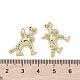 Colgantes de circonita cúbica micro pavé de latón chapado en oro real de 18 quilates KK-L209-063G-01-3
