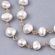 Cadenas de perlas de agua dulce naturales hechas a mano CHC-S010-001-4