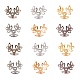 210 tapas de abalorios de hierro de 6 pétalos de 3 colores. IFIN-CJ0001-66-4